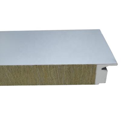 China Modern Double Side Corrugated Galvanized Steel Sheet Roof Wall PU EPS Rock Wool Sandwich Panel for sale