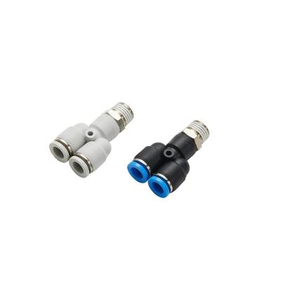 China Type Air Hose Air PX Series 3 Way 1 Male Thread Y Pneumatic Fitting Connector for sale