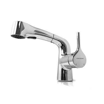 China Pull Out Spray GaoZhi 360 Degree Rotatable Single Handle Water Tap Pull-Out Nordic Faucet Manufacturers Taps Robinet Mitigeur for sale