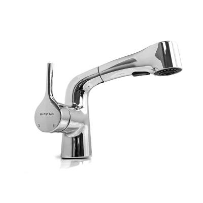 China Pull Out Spray Flexibility Zinc Handle Single Hole Pull Out Face Basin Faucet Luxury Taps Robinet Osmoseur With Two Modes Sprayer for sale