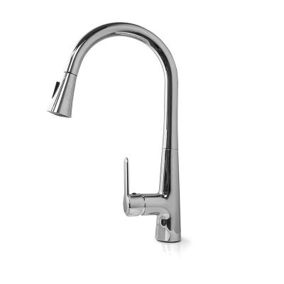 China Pull Out Spray GaoZhi High Quality Single Handle Hole Zinc Alloy Body Faucet Kitchen Mixer Taps Faucet Pull Down Kitchen Faucet for sale