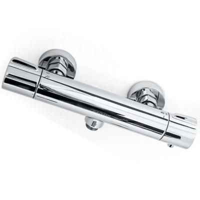 China Without Slide Bar GaoZhi Newest Anti Scalding Wall Mount Thermostatic Bathroom Shower Valve Tap Shower Faucet Mixer for sale