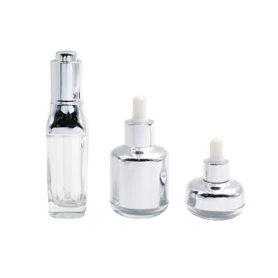 China Cosmetic Customize 100ml Skin Care Lotion Bottle Travel Cosmetic Bottle Set Glass Bottle 30g Cosmetic Set for sale