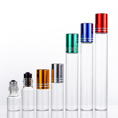 China Wholesale 2ml 3ml 5ml 10ml Modern Roll On Perfume Glass Bottle Clear Glass Bottle With Roll Ball for sale