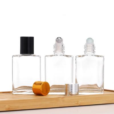 China 15ml Mini Refillable Perfume Essential Oil Attar Bottle Glass Screw Refillable Empty Packaging Roller for sale