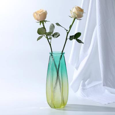 China Luxury glass bottle glass bottle decoration minimalist translucent glass vase furniture customization for sale