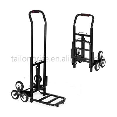 China Easy Folding Climbing Stair Trolley Folding Hand Trolley Six Wheeled Cart Flat Truck for sale