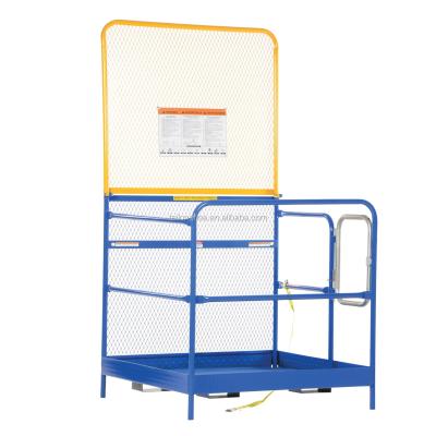 China Forklift Forklift Safety Cage Aerial Work Platform Lift Basket With High Back for sale