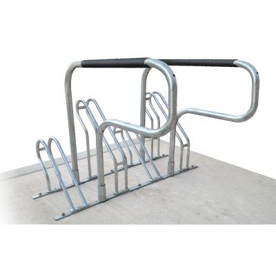 China Durable Compact P4 Bike Rack / 4 Row Multi Bike Rack / Compact Bike Rack 4 Bike Parking for sale