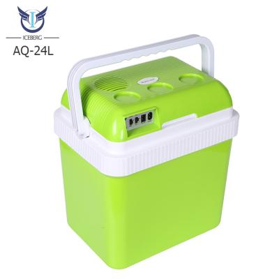 China Cool 20degree 24L electric cooler and cooler box heater 12V 110-230V camping plastic travel door for sale