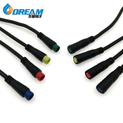 China Electric Bike Factory Price Shared Bike Connector M6 IP65 PVC 2 Wire 3 4 5 6 Pin Waterproof Electric Connector for sale