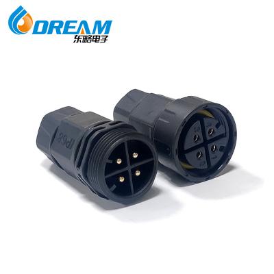 China LED DREAM 4Pin IP68 M25 High Voltage Electrical Cable TV Waterproof Wire Connectors For Cable Splicing Solutions for sale