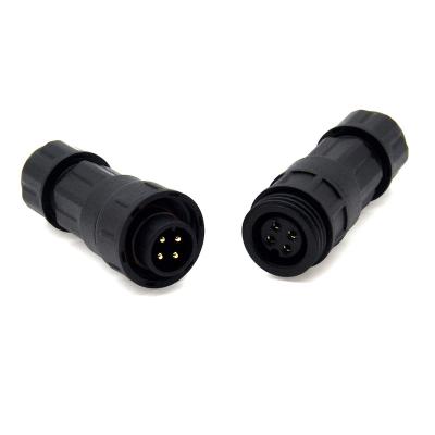 China Waterproof Electric Power Bike Cable 4 Pin Power Female IP68 Assembly Connector Screw 4 for sale