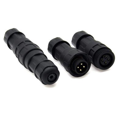 China Shenzhen Electric Factory Mini 4 Pin Male Female Poles LED Lighting Power IP68 Waterproof Connector for sale