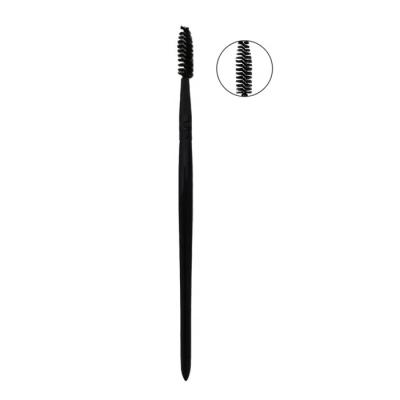 China Fashion Logo Single Eye Makeup Custom Triple Brush Cosmetic Beauty Care Black Eyelash Extension Brush Tube for sale