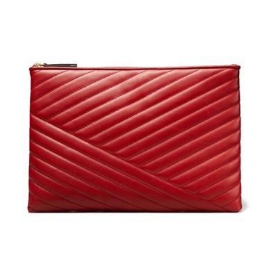 China Fashion Classic Quilted High End Pocket Flat Ladies Red Promotional Makeup Gift Pouch for sale