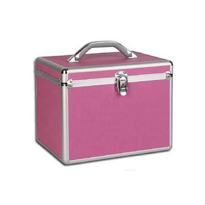 China Fashion Makeup Case Chinese Professional Manufacturer Customized Pink Aluminum Hard Cosmetic Case Aluminum Makeup Tools Suitcase Box for sale