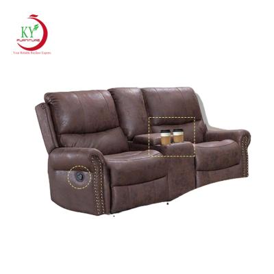 China (Others) JKY Adjustable Home Theater Comfortable Leather Loveseat Furniture Seating Manual Recliner Sofa Modern Living Room Sofa Sectional Sofa for sale