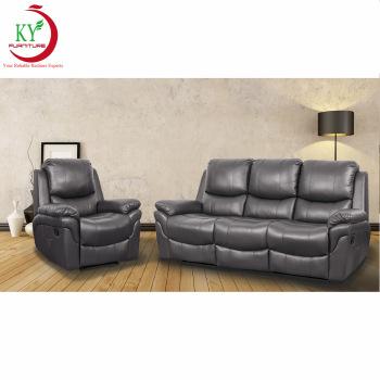 China JKY Furniture TV Room Eco - Friendly Manual Recliner Sofa Set Home Seats With PU for sale