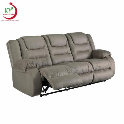 China (Size) JKY Adjustable Furniture Extended Fabric Or Leather Recliner Sofa Set For Living Room 3 Piece Motion Loveseat Set Selling Like Hot Cake Style for sale