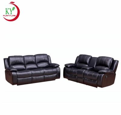 China JKY Furniture 3Pieces Recliner Adjustable Sectional Motion Extended Sofa Sets Lounge Chair Loveseat Couch For Living Room for sale