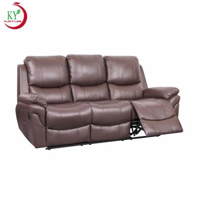 China JKY Furniture Morden Design Living Room 3 Seaters Adjustable Recliner Synthetic Leather Sofa Set Modern Sofa Bed(Size) for sale