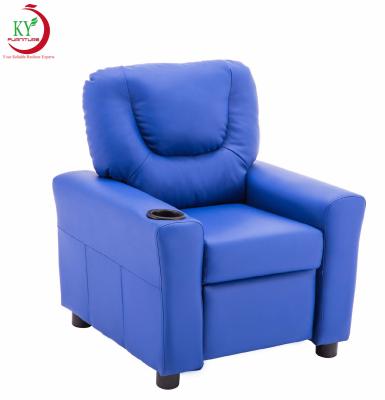 China JKY Modern European Style PU Child Mini Reclining Sofa Flip Out Leather Chair-Furniture Small Kids Recliner For Kids for sale