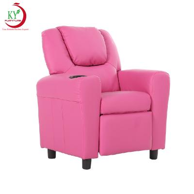 China JKY Furniture Eco-Friendly Mini Sofa Small Child PU Leather Extended Fabric Kids Princess Princess Flip Out Kids Recliner Ch For Kids for sale