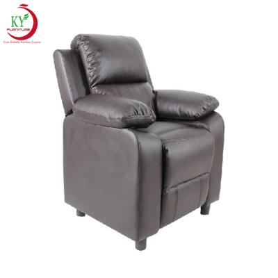 China JKY Eco-Friendly Furniture China Morden Design Little Cute Child Kids Sofa Leather Fabric Push Back Living Room Recliner Chair For Kids for sale