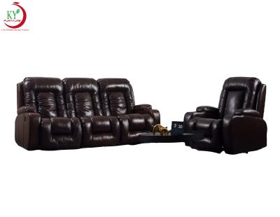 China (Size)JKY Furniture Adjustable Sofa Recliner Couch Manual Reclining Home Theater PU Seating For Living Room for sale