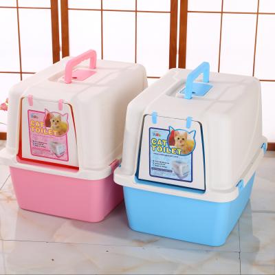 China Large Space Viable Wholesale Space Portable Cat Toilet Box Cat Litter Freestyle for sale