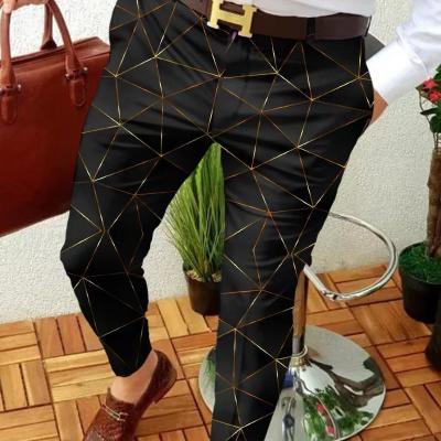 China Wholesale Breathable Printed Casual Pants Men's Pencil Pants Small Foot Fashion Men's Printed Trousers for sale