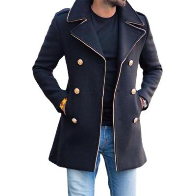 China Wholesale OVERCOAT of men's fashion autumn and winter long button men's coat breathable casual jacket single lapel coat suit for men for sale