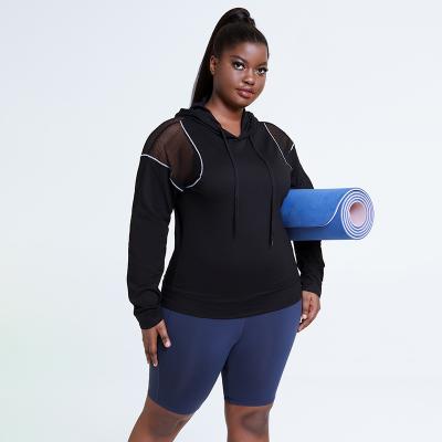 China Wholesale Women's Custom Fitness Quick Dry Breathable Sportswear Yoga Running T-shirt Gym Long Sleeve Loose Plus-Size Clothes for sale