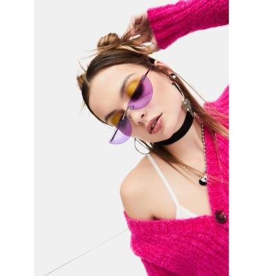 China Unique Unisex Anti Gradient Logo Shades Delicate Custom Made Metal Glass UV400 Faral Sun 2020 New Arrivals Small Sunglasses for sale