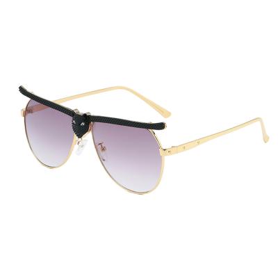 China Fashion Banei Sunglasses 2021 New Arrival Fox Shading Gradient Metal Frame Sunglasses Shape Women Ocean Chips Outdoor Sun Glasses for sale