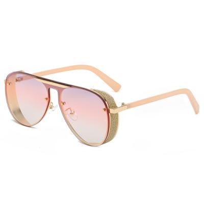 China Fashion Banei sunglasses 2021 new fashion ladies Thick-framed sunglasses metal frosted gorgeous style gradient color sunglasses for sale