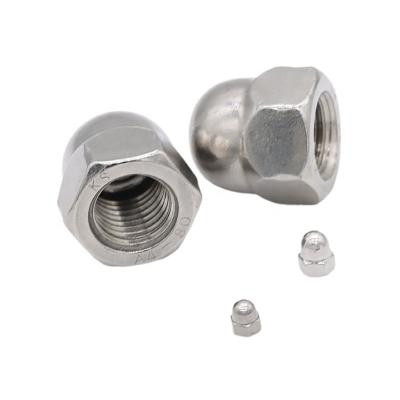 China Heavy Industry Mother DIN1587 blocks cover one-piece Round head nut M3M4M5M6M8M10M12M14M16M18M20M22M24stainless steel for sale