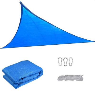 China Windproof Ready To Ship Breathable HDPE 185g Triangle Grey/Blue/Beige/Dark Green/Red Shade Sails Yard Sails for sale