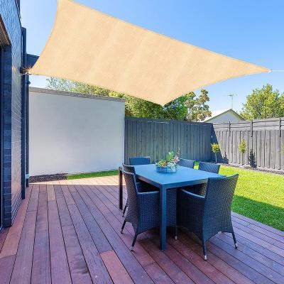 China Outdoor Balcony Windproof Garden Triangle Parasol Sail Rectangular Waterproof Shade Sails for sale