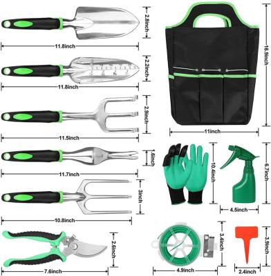 China Aluminum Alloy Hot Selling Heavy Duty Sturdy Garden Tool Kit With Oxford Tote Bag For Joyful Gardening for sale