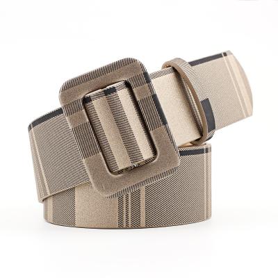 China Fashion.Casual Adjustable Type Fashion Lattice Women Belt PU Leather Buckle Belt For Leisure Dress Jeans for sale