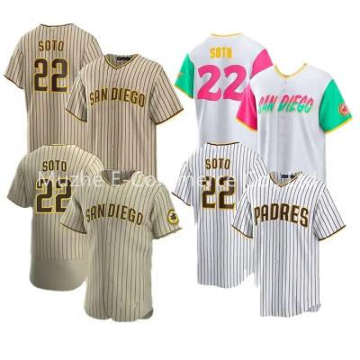 China Anti-Bacterial Men Juan Soto 22# San Diego 2022 City Connect Baseball Jersey Full Embroidery High Quality stitched for sale