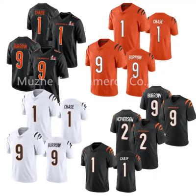 China Anti-Bacterial Men's Cincinnati 1 Ja'Marr Chase 9 Joe Burrow 2 Evan McPherson 85 Higgins 28 Joe Mixon 94 Sam Hubbard American Football Jersey for sale