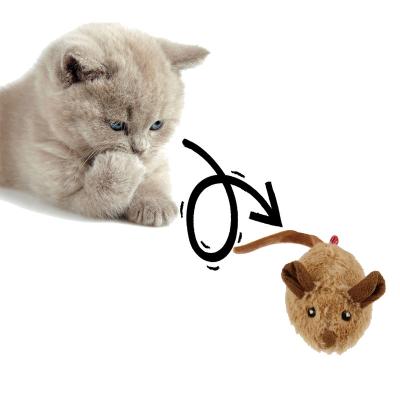 China Cat Toy Simulation Mouse Electronic Sound Funny Interactive Viable Cat Toy Automatic Moving Mouse Cat Toy For Boredom for sale