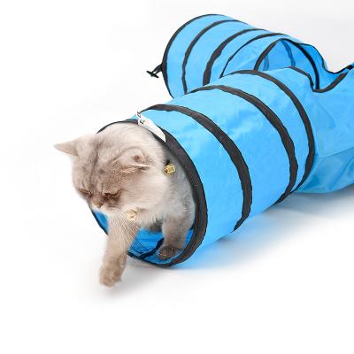 China Prosper's Collapsible Pet Cat Tunnel Funny Viable Fun Bend Cat Tunnel Cat Toys Collapsible for sale