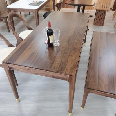 China (Size)Adjustable Dining Table And Chairs Black Walnut Set New Design 2021 Wholesale OEM Customized Style for sale