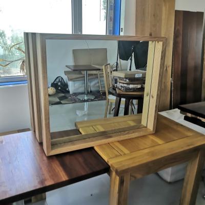 China (Other)Adjustable Mirror Bathroom Bedroom Dining Mirror Solid Wood Frame for sale