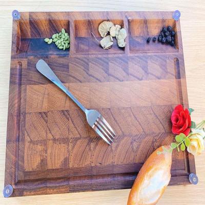 China Burmese stocked teak square with sink cutting board for sale