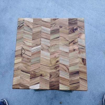 China Burmese stocked teak square with sink cutting board for sale